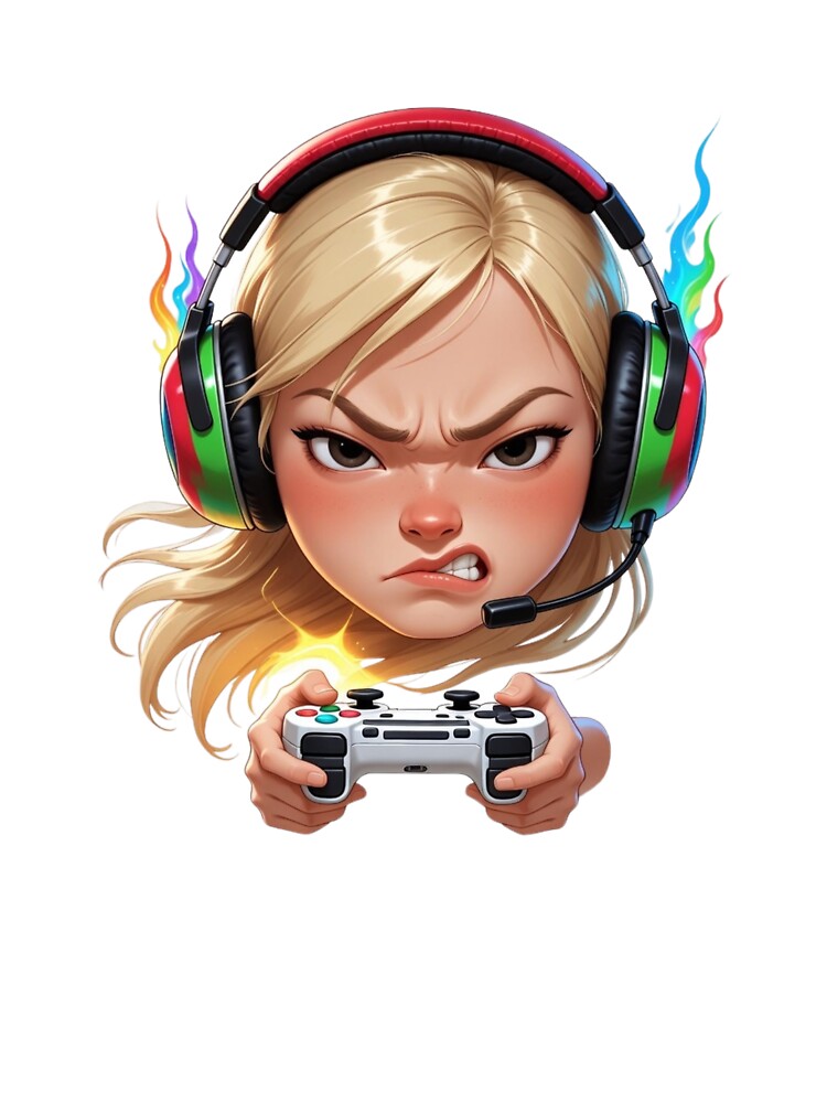 Furious Gamer Girl Avatar by CodellCreations