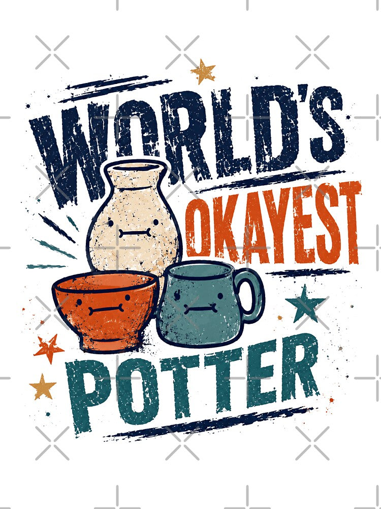 World's Okayest Potter Ceramics Crafter Hobbyist Artist by JonesFlora2025