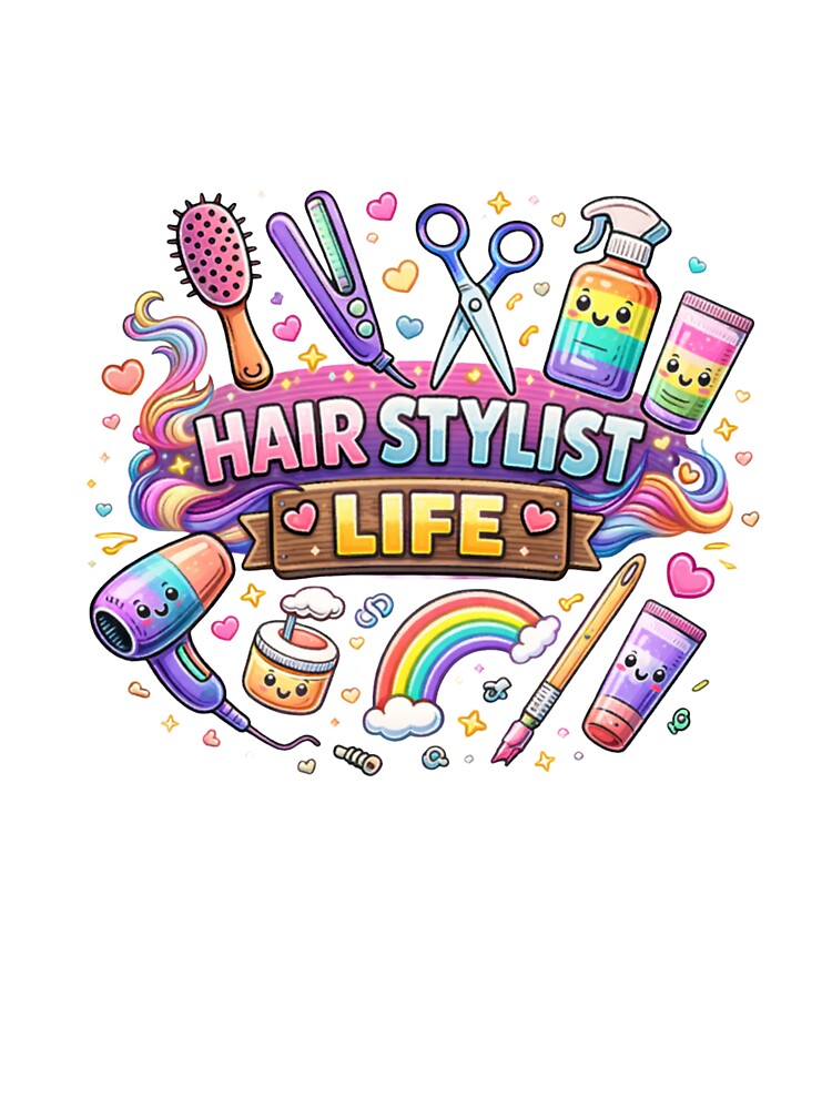 Hair Stylist Life Cute Hairdresser Design by MIArt Studio