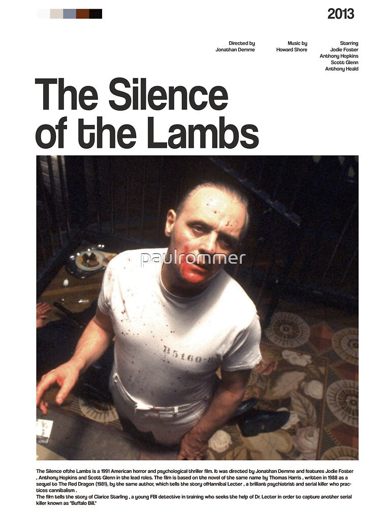The silence of the lambs movie poster by paulrommer