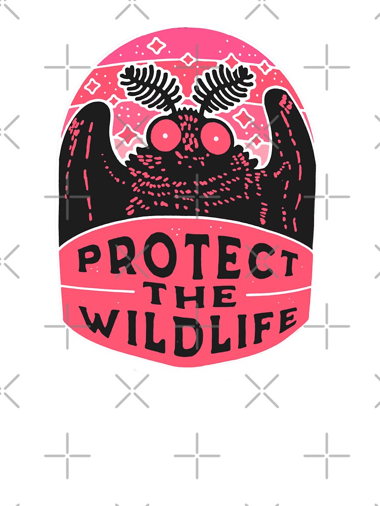 Protect The Wildlife - Pink by Woodcut Prints