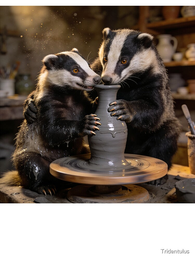 Badgers Ghost It Up at Pottery Wheel by Tridentulus