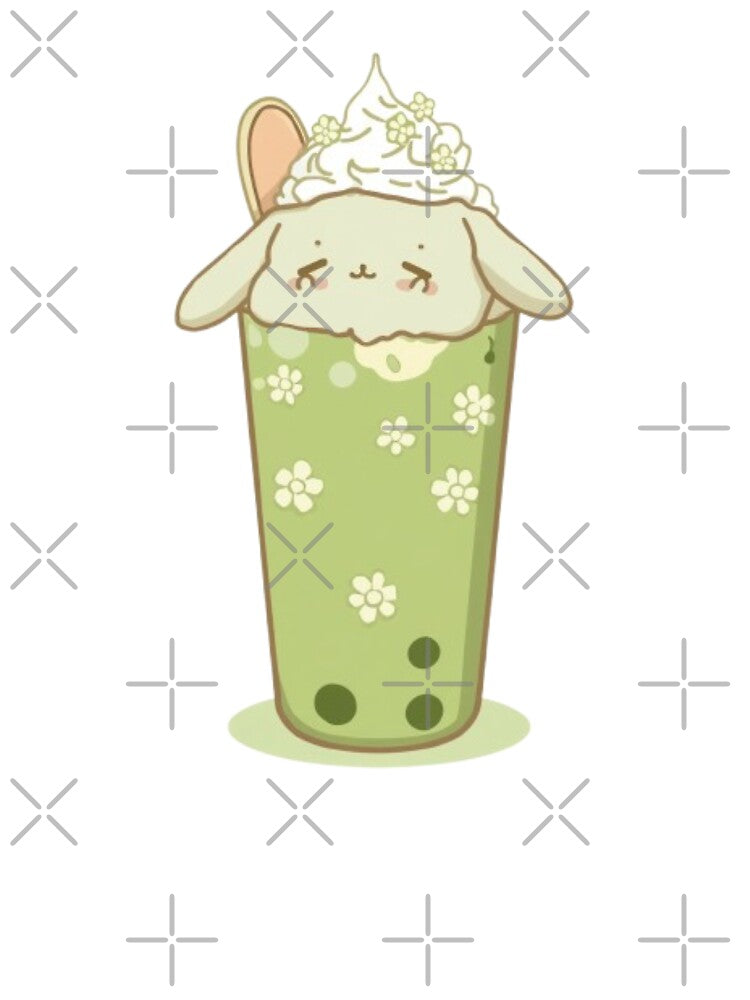 Cute Matcha Bunny Kawaii Sticker | Cozy Matcha Lover Gift by Stylestickers55