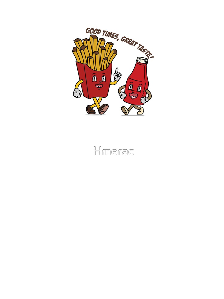 Retro Buddies: French Fries & Ketchup Mascot Duo by KozbiDesign