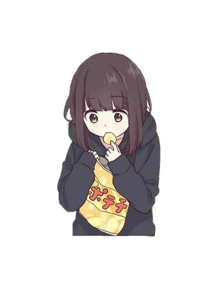 Anime Girl Eating by coleturners