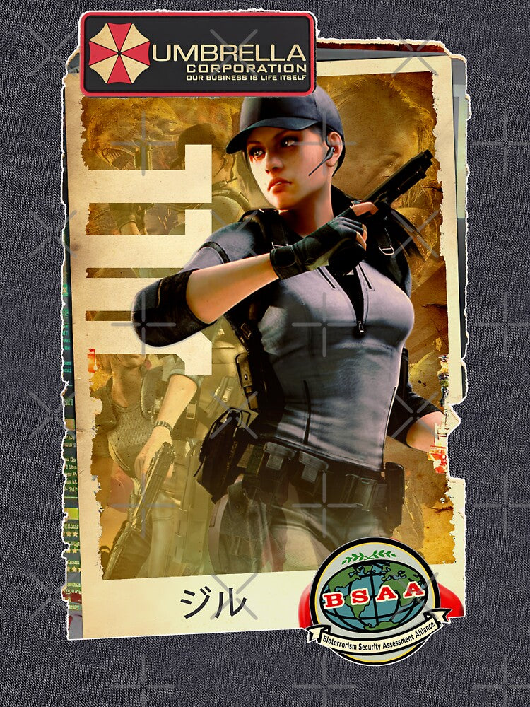 Resident Evil Jill Valentine Classic Retro Gaming Art by Back2Collage