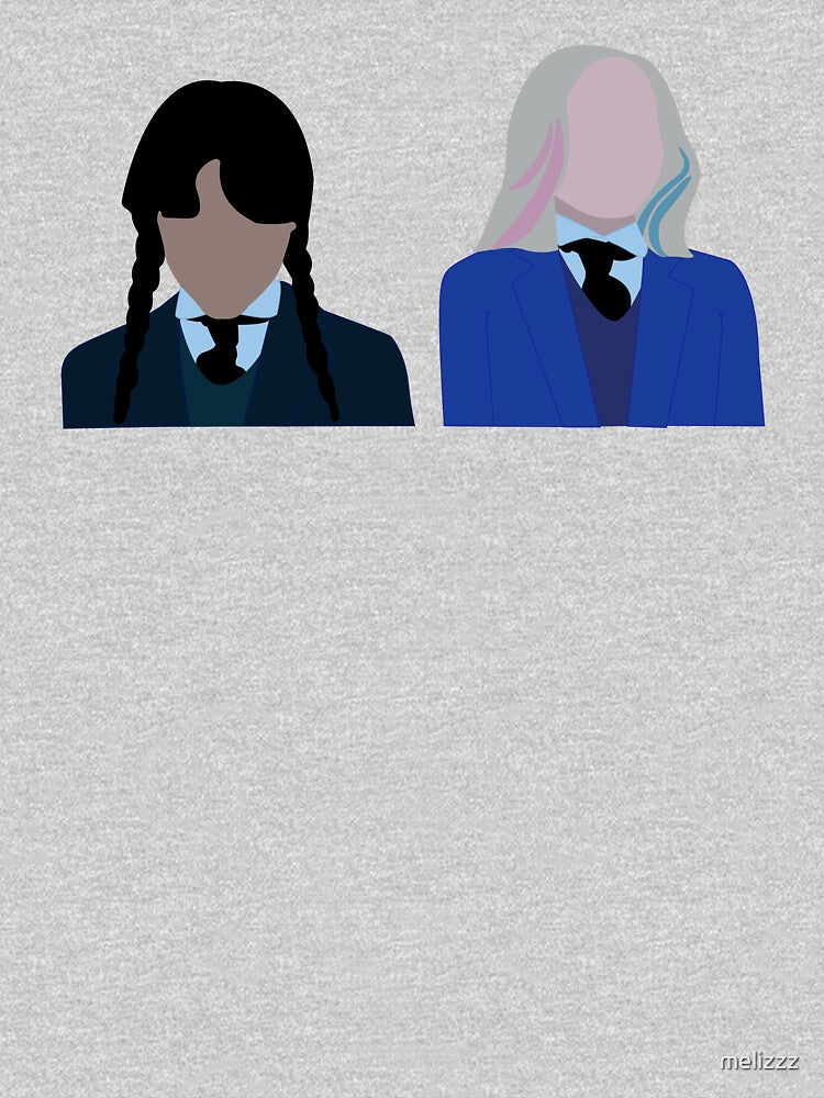 minimalist wednesday and enid by melizzz