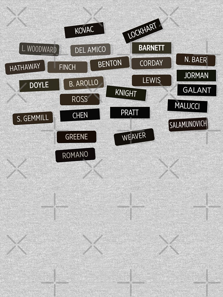 ER name tags wall by Iko