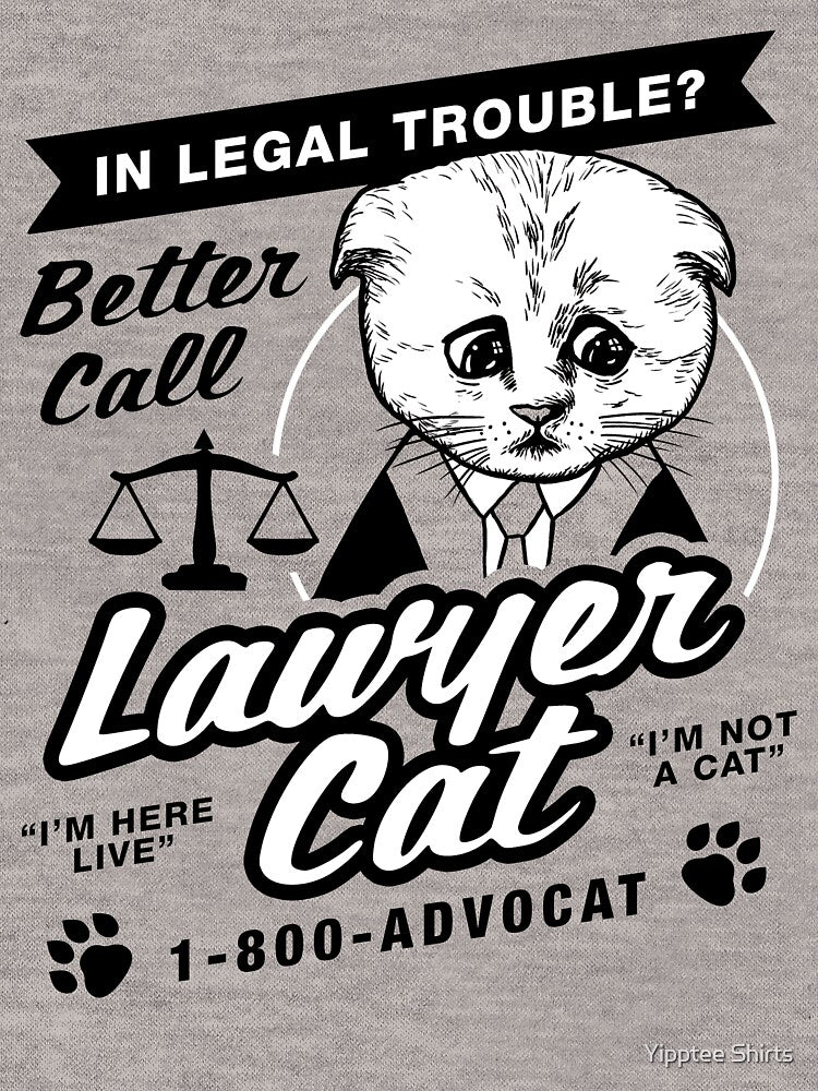 Lawyer Cat by Yipptee Shirts