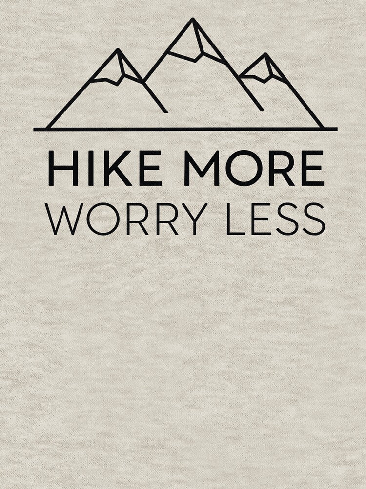 Hike More Worry Less Minimalist Mountain Design by GabeMountainArt