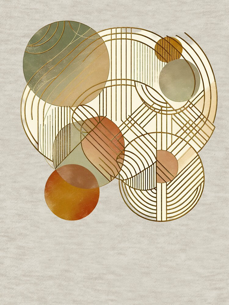 Earth-Tone Geometric Watercolor Circle Design by SeoulInkSoul