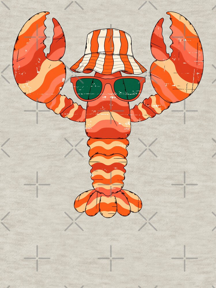 Cool Tourist Lobster Funny Summer Beach Crab Crustacean Design by Marlene Wagenhofer
