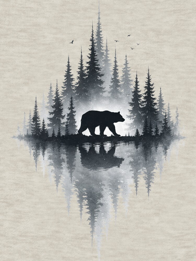vintage bear forest art by stikrusak