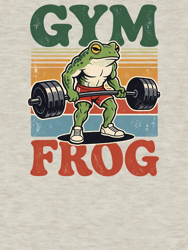 Gym Frog Vintage Retro Deadlift Weightlifting Funny by andromeda-redd