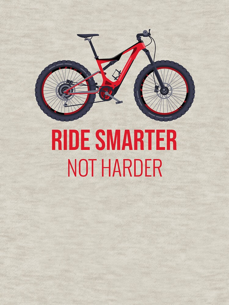 Ride Smarter Not Harder with mountain bike logo by FigTreeFactory