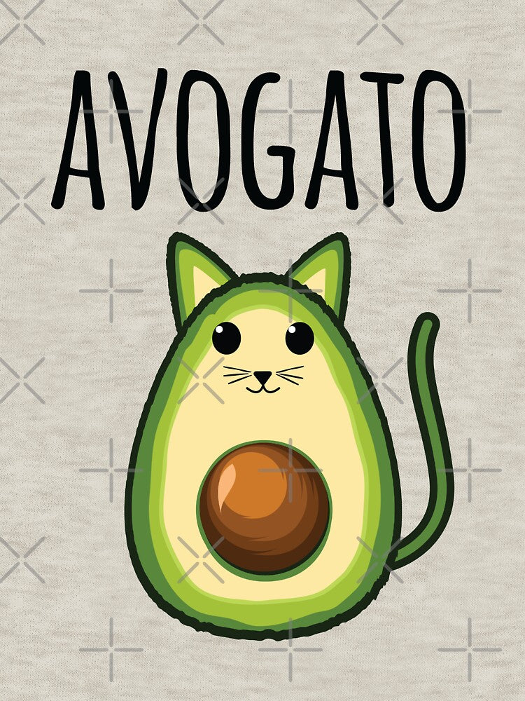 Avogato Women Funny Avocado Cat Vegetarian Vegan by mejeoshop