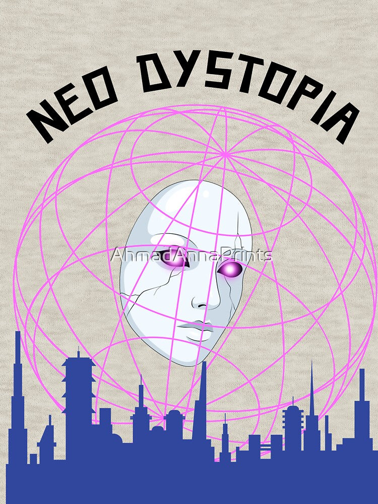 Neo Dystopia Cyberpunk City Art by AhmadAnnaPrints