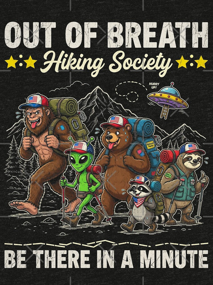 Out of Breath Hiking Society Vintage Funny Hiking by CF_VintageDesign