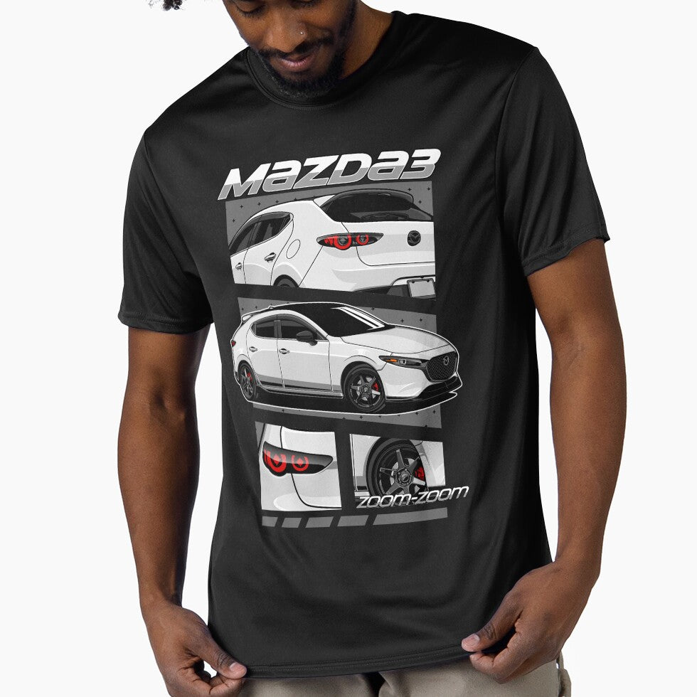 White Mazda 3 Zoom-zoom by vektoranda