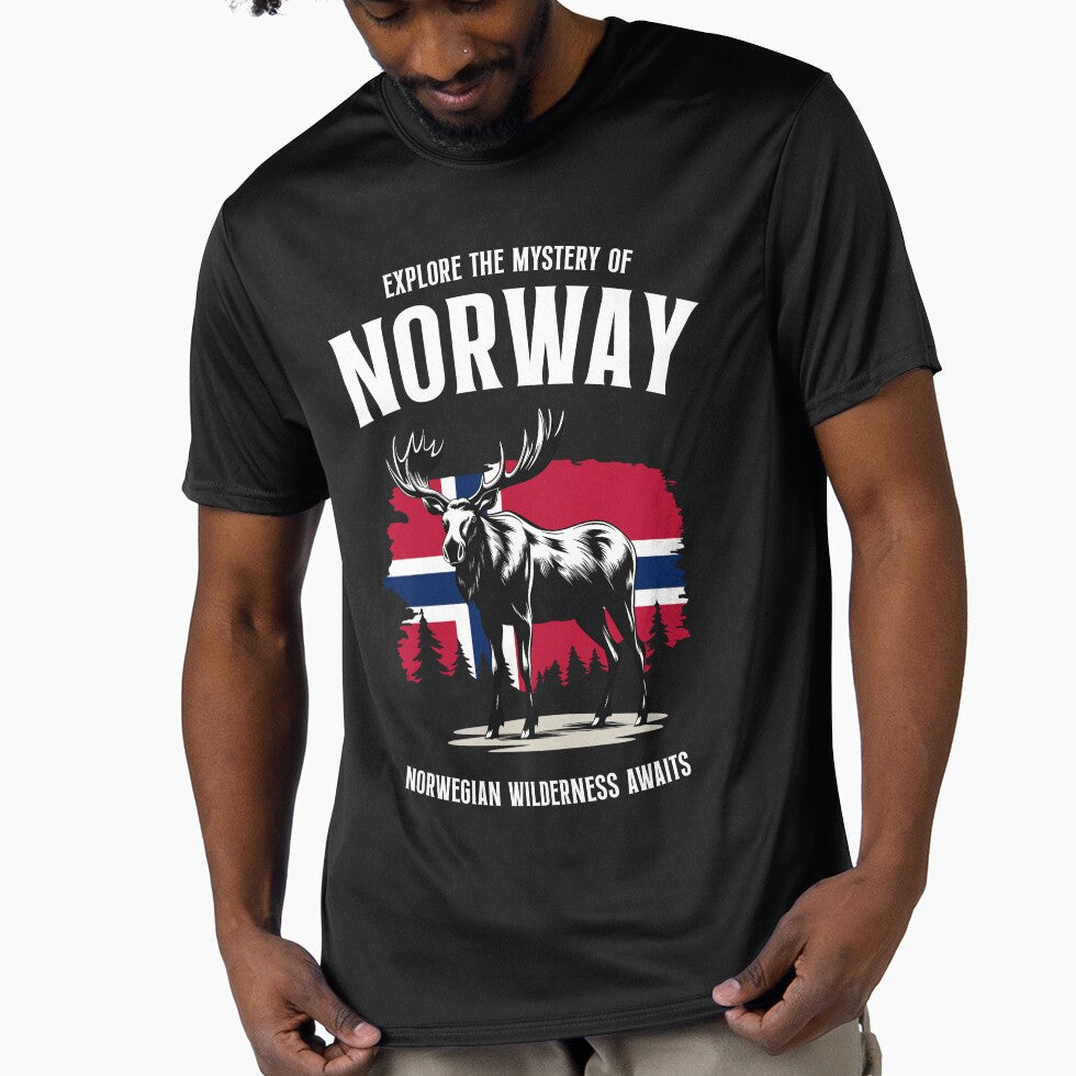 Explore The Mystery | Norway Moose Flag Norge by Infinitee8hirts