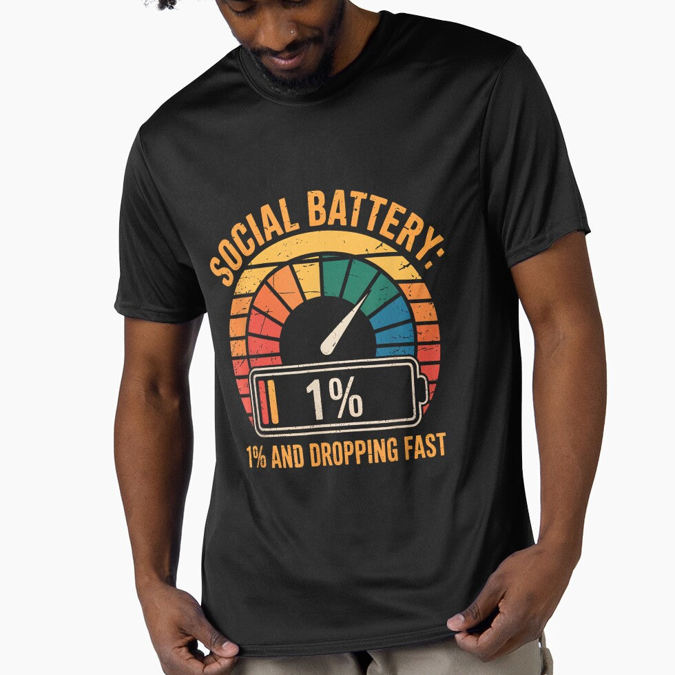 Low Social Battery - Funny Introvert Energy Design by JohnVBurks
