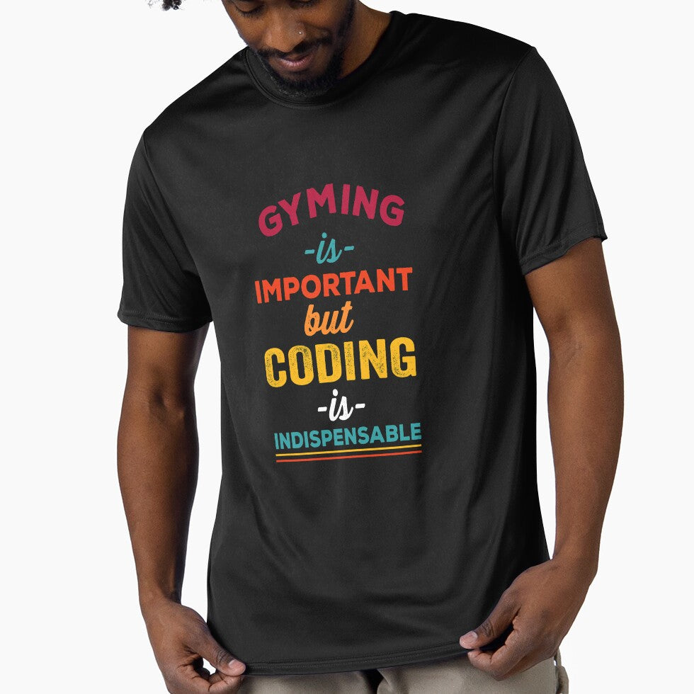 Gyming is important but coding is indispensable, Christmas gift for Software Engineer by Happy-PrintZ