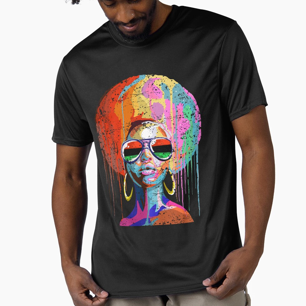 Afro soul black woman in multicolour by mermaidselina