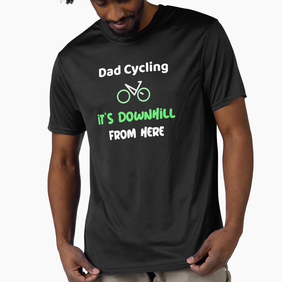 It's Downhill From Here - Dad Cycling by GreyTee