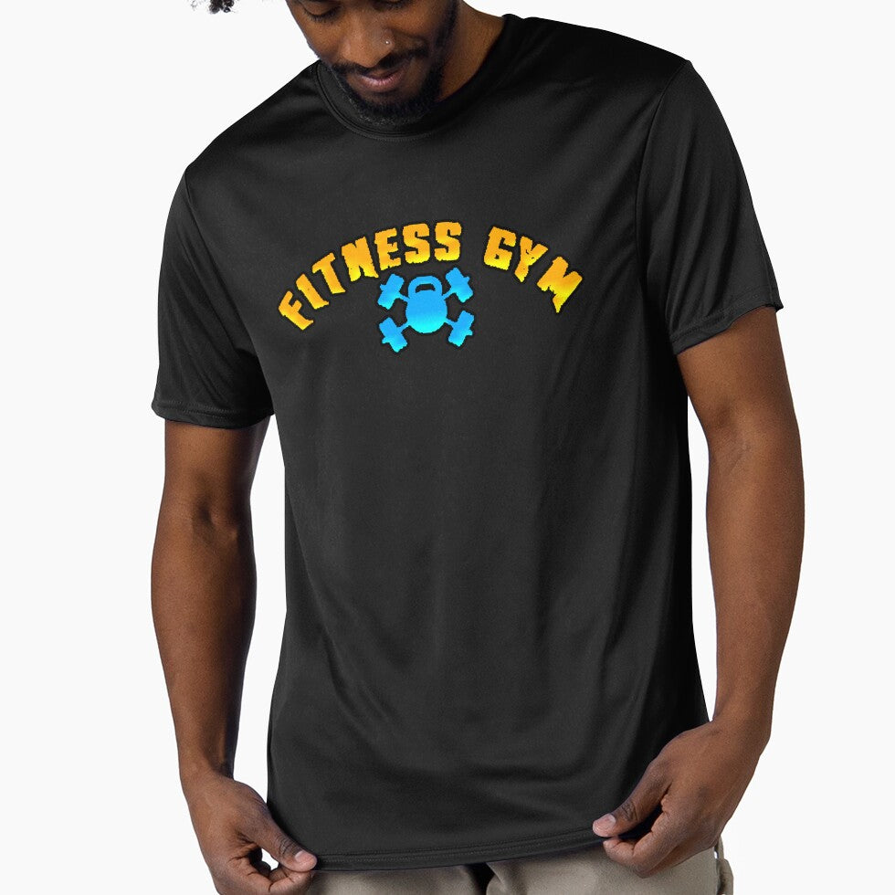 Fitness Gym Retro Vintage Workout Kettlebell Dumbbell Shirt by AstronautMerch