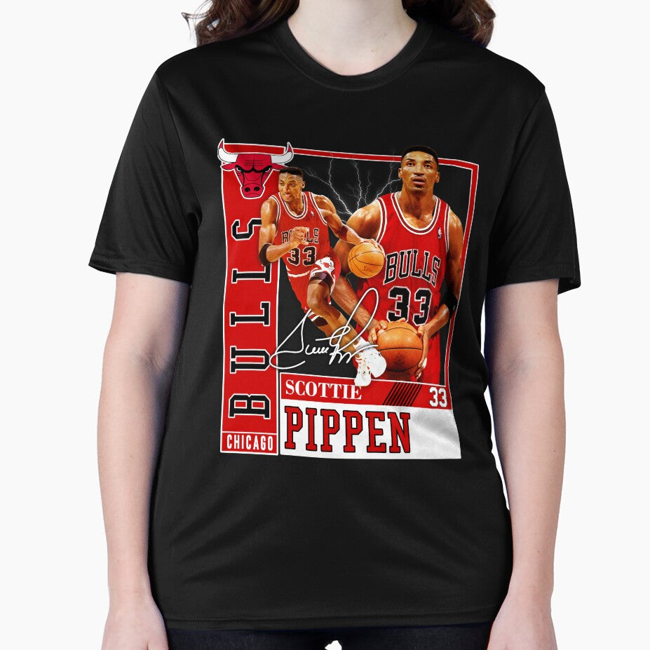 Scottie Pippen Basketball Legend Chicago Signature Vintage Retro 80s 90s Bootleg Rap Style by Isabella Heller ⭐⭐⭐⭐⭐(316)