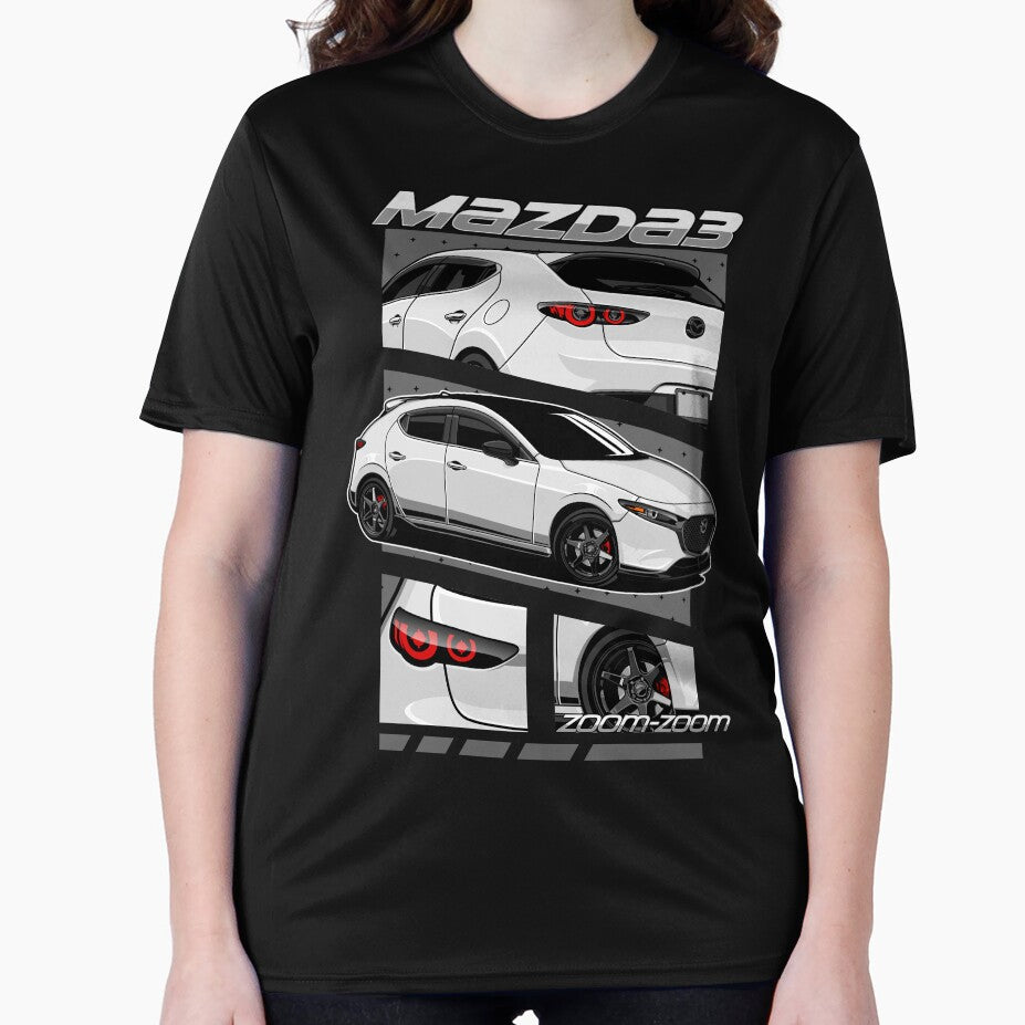 White Mazda 3 Zoom-zoom by vektoranda