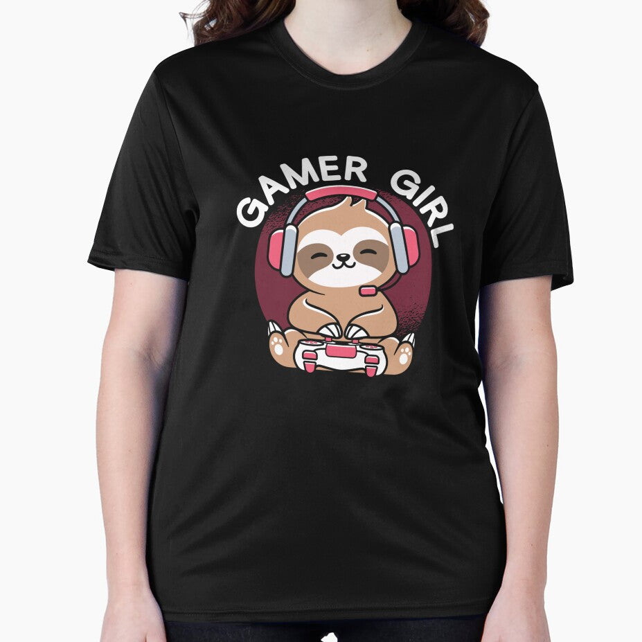 Gamer Girl Sloth Gaming by taaddison50