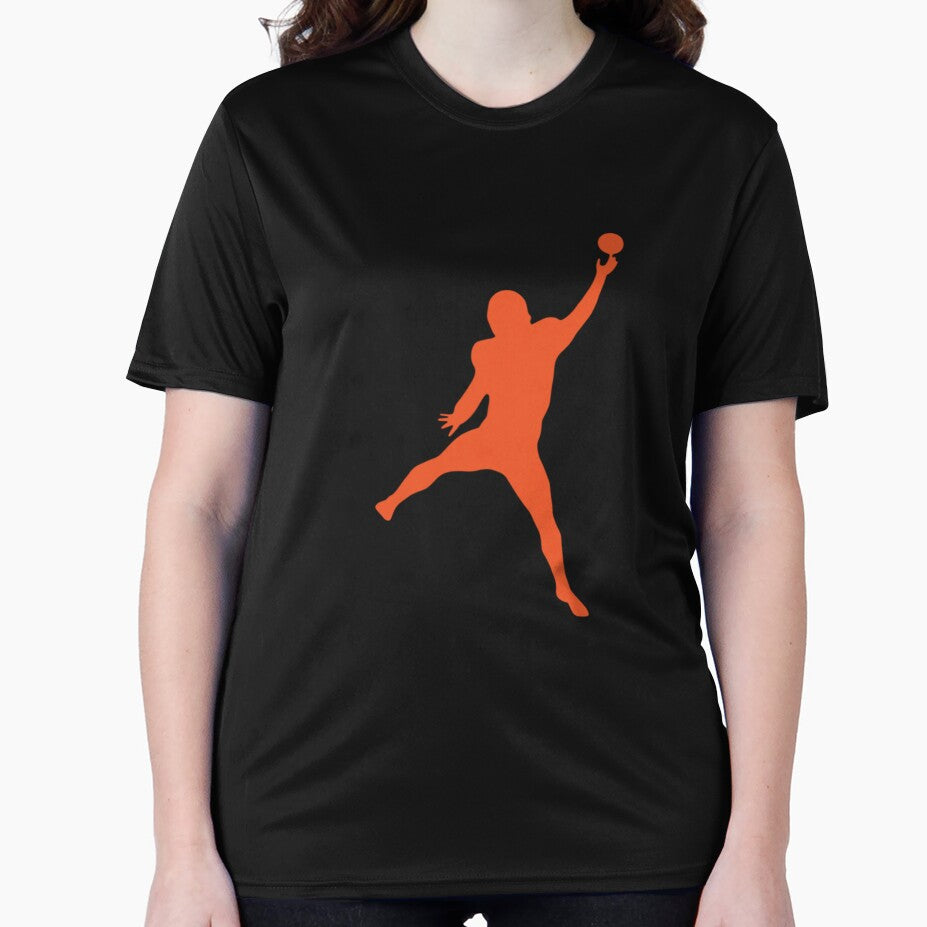 Caleb Williams Jump Man Silhouette -Chicago Football by Elenafatulla