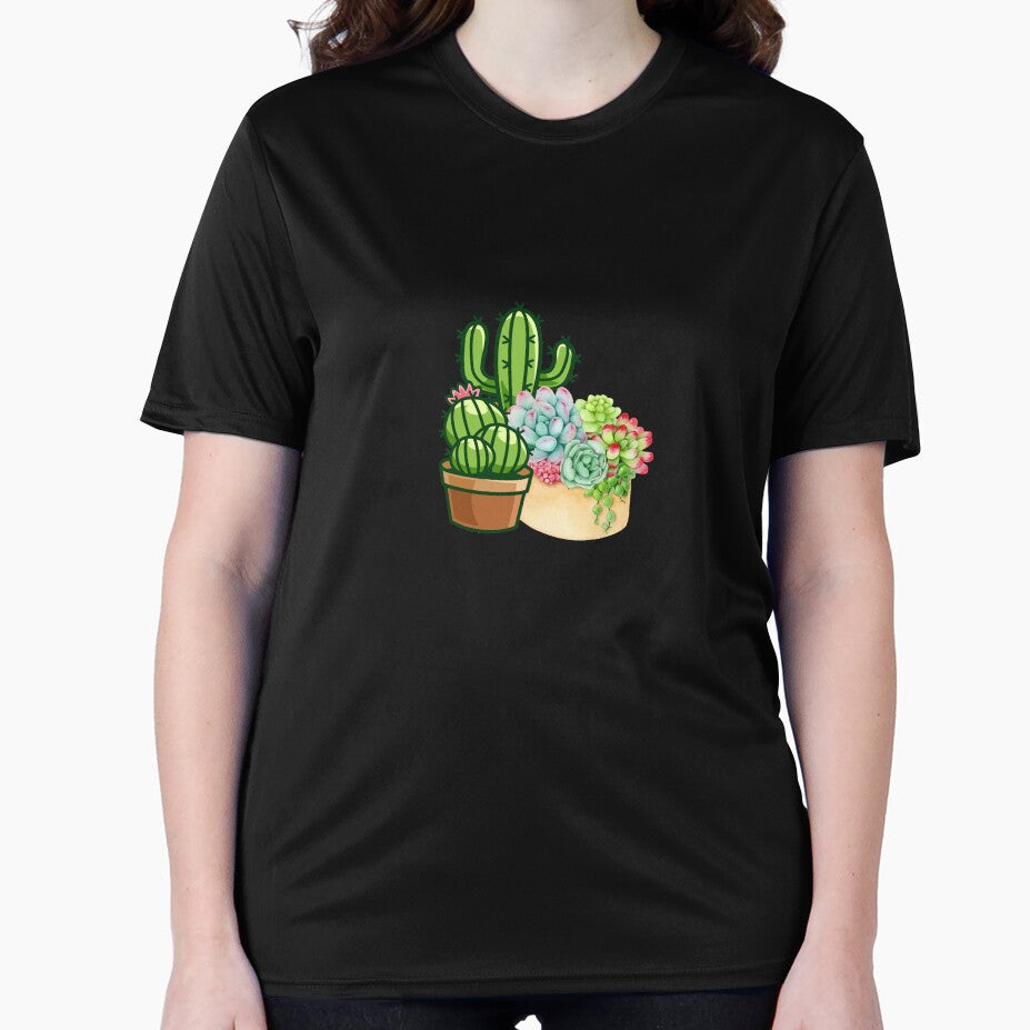 Watercolor Succulent Garden and Cactus Pot Art by Akira Design Store