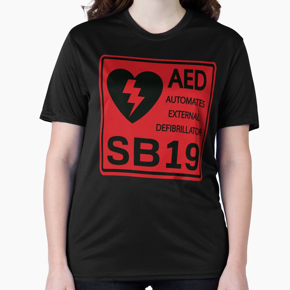 SB19 Merch PPOP  Filipino Boy Bands AED Defilbrilator Red Black by ThornDesignsCo