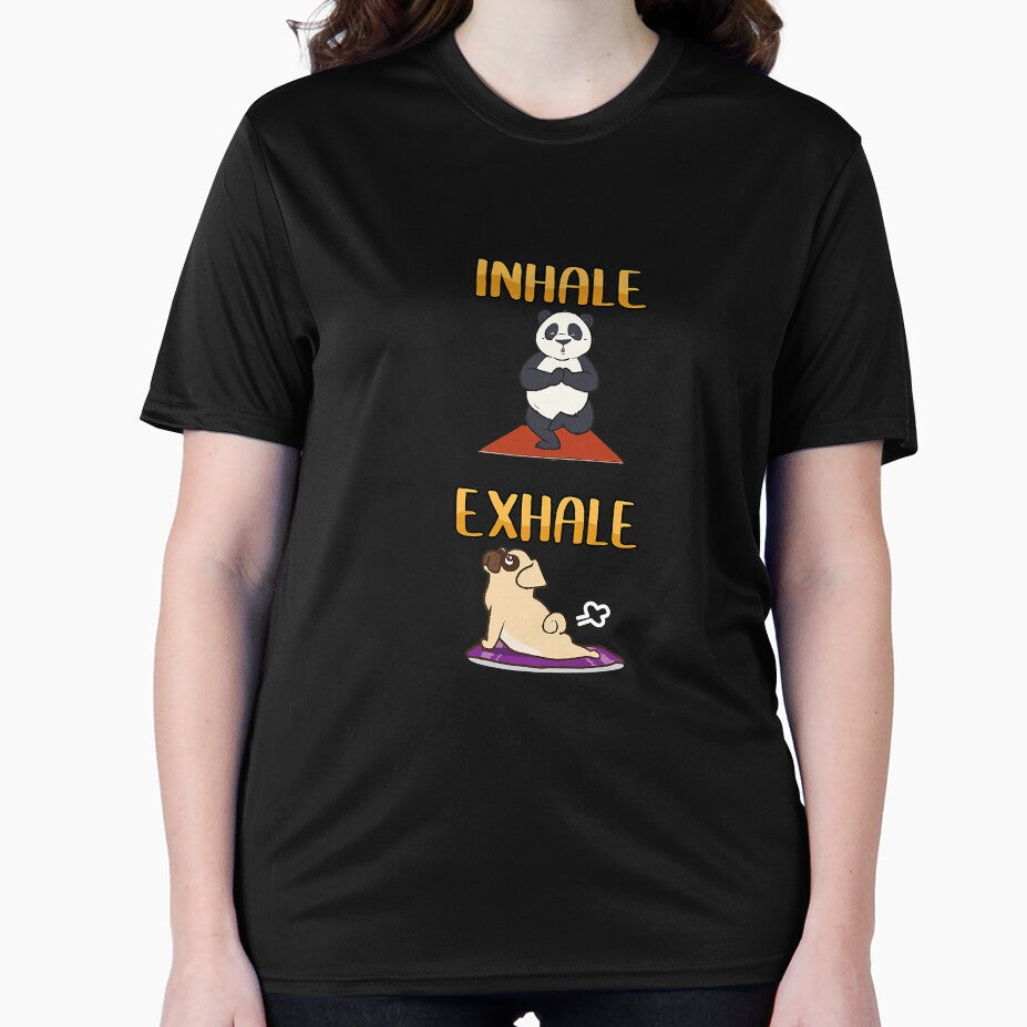 Yoga Inhale Exhale Cute Panda Dog by YesterDayCheck
