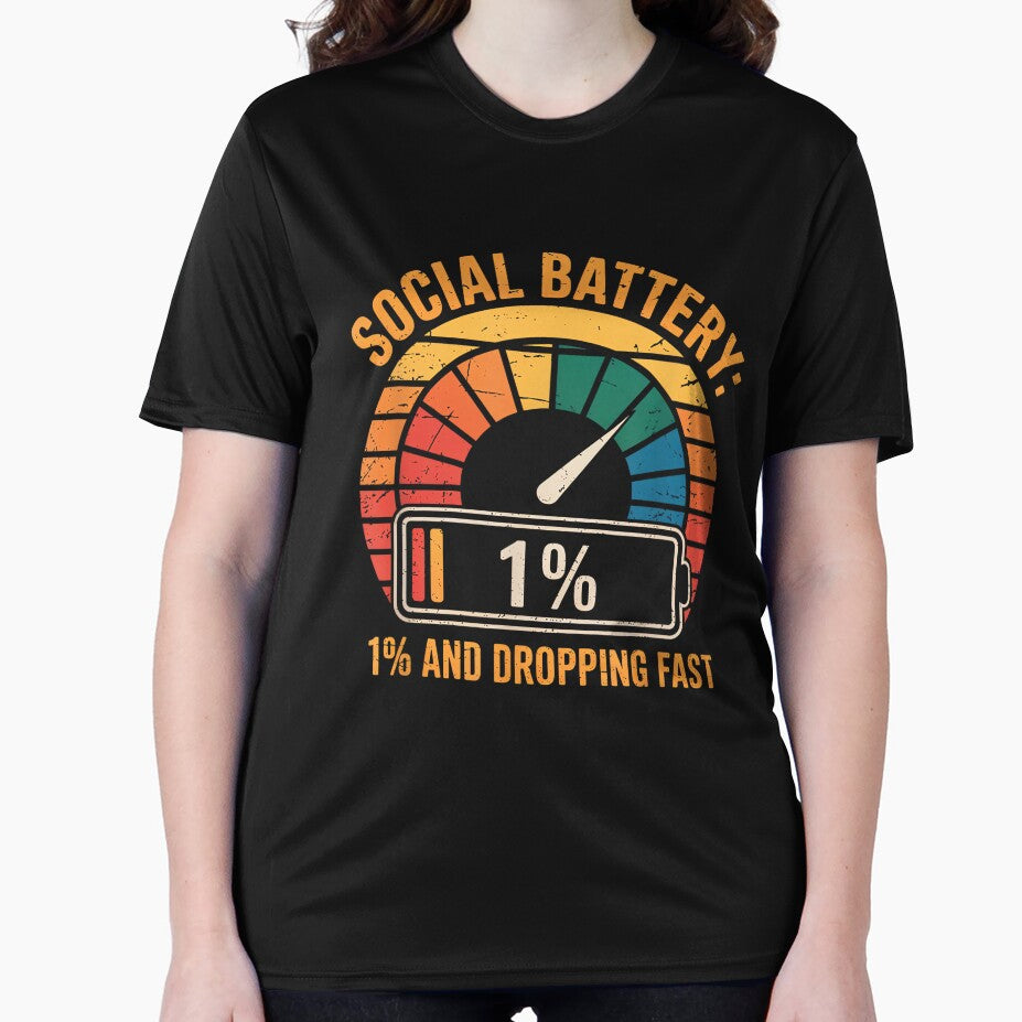 Low Social Battery - Funny Introvert Energy Design by JohnVBurks