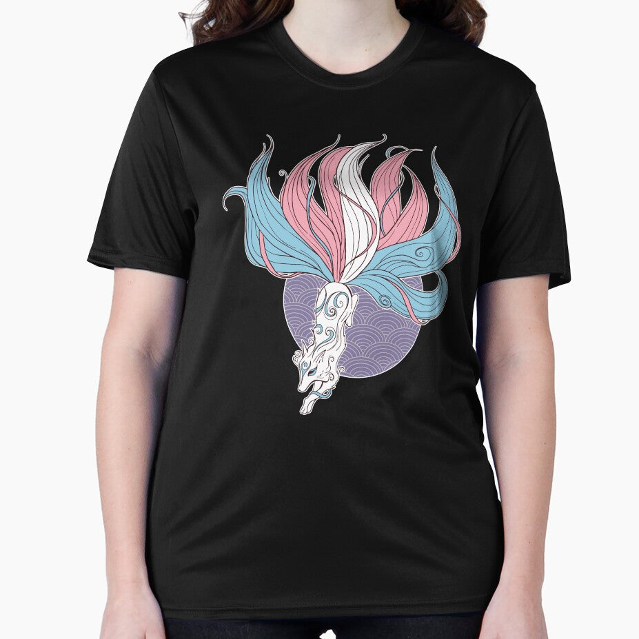 Transgender Pride Kitsune by Clara Hollins