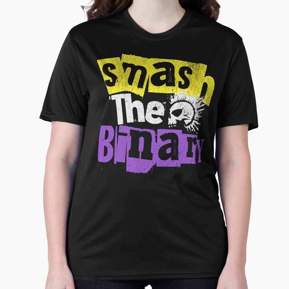 Smash The Binary Nonbinary Gender Queer Punk by ontrendshirts