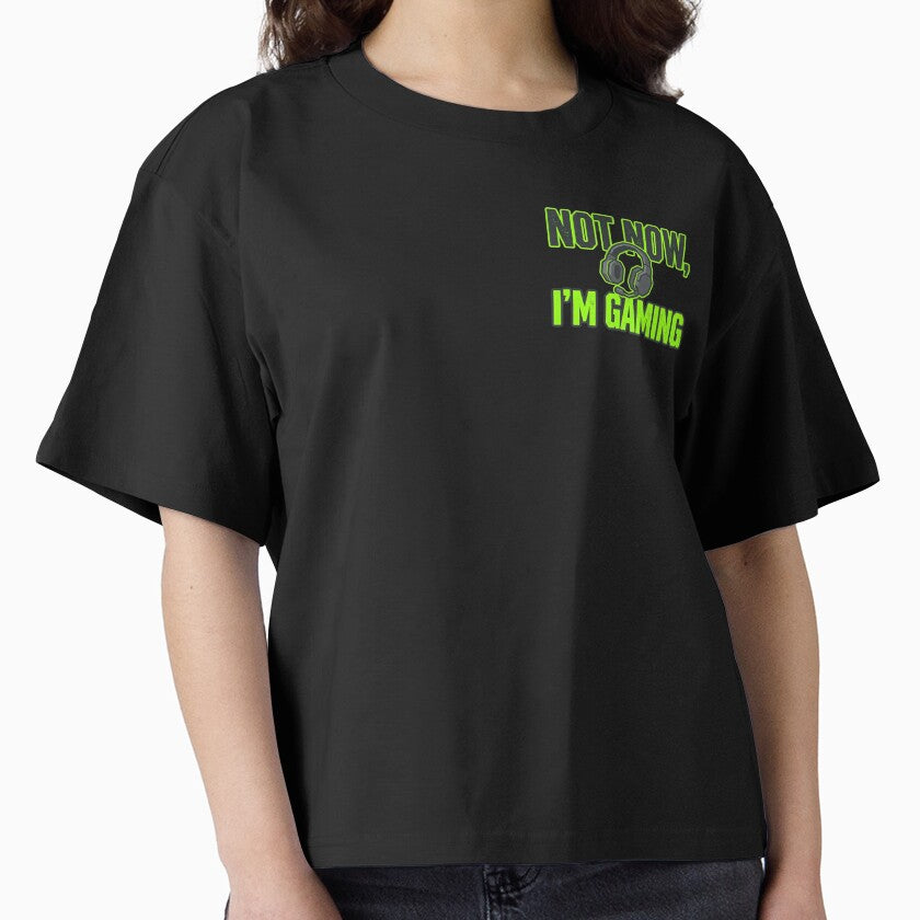 Not Now I'm Gaming Funny Gamer Headset Neon Green Video Game Teen Boy Design by ASfindsStore