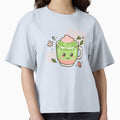 Kawaii Matcha Strawberry Tea – Cute Vector Drink Illustration by Tattyarts