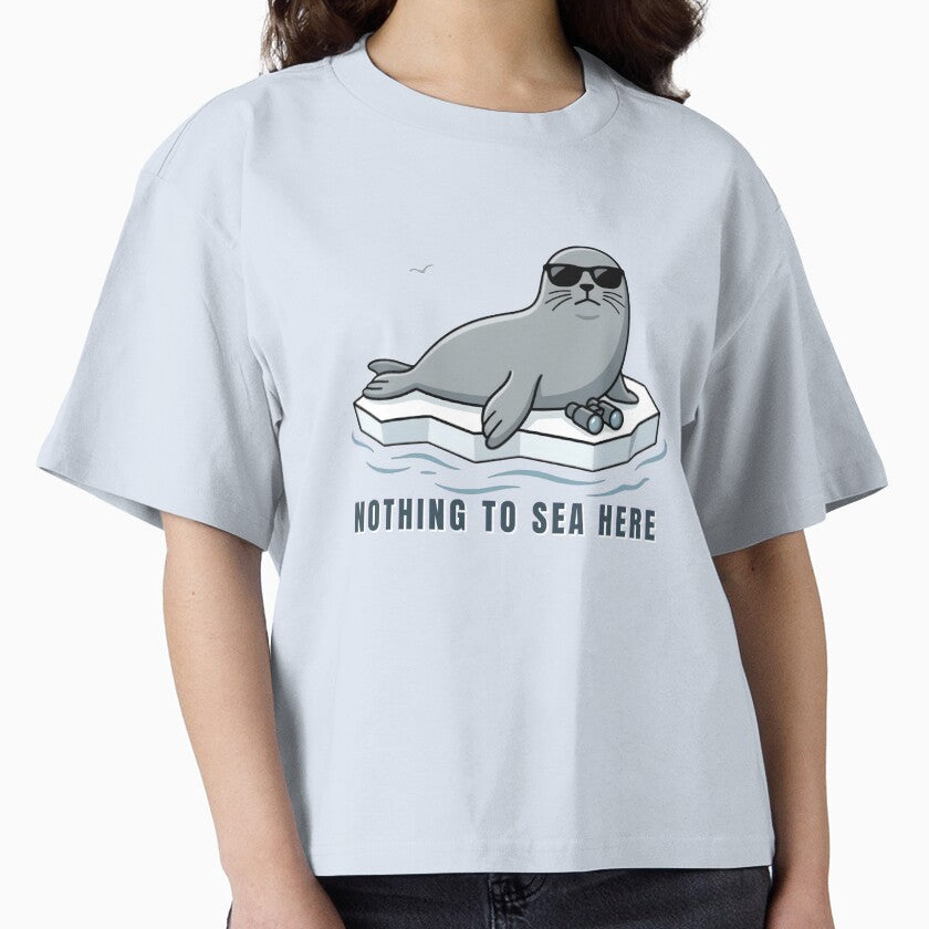 Nothing To Sea Here | Funny Cool Seal Pun by Nabzea
