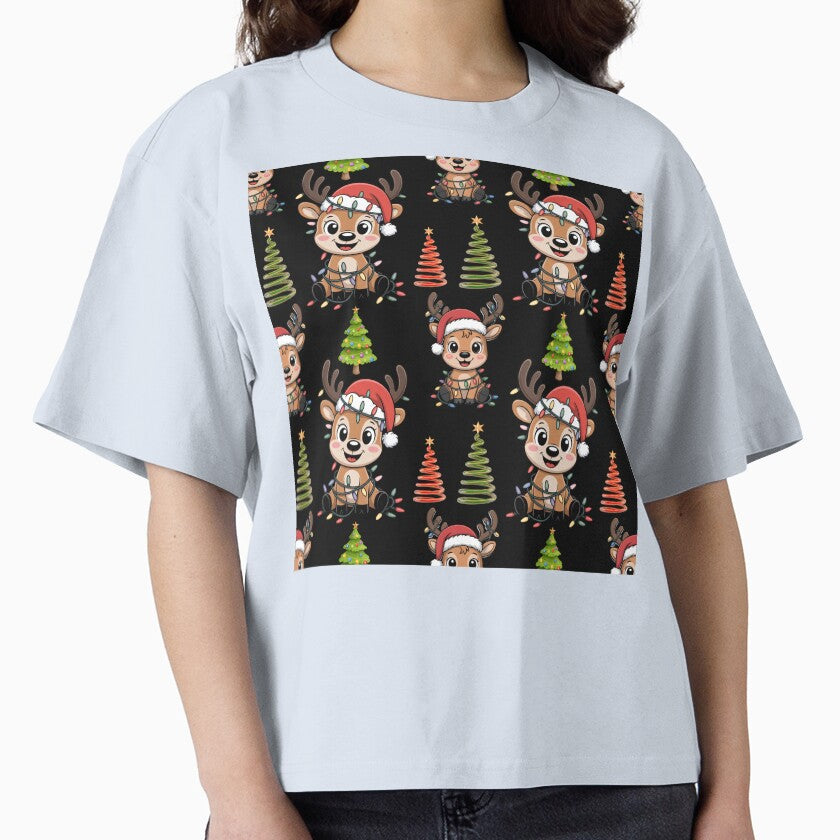 Christmas Cheer Reindeer Cartoon Pattern by Grang Art Artistic Designs