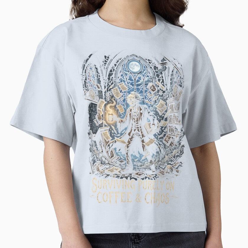Surviving Purely On Coffee And Chaos Funny Skeleton Teacher by printedartgoods