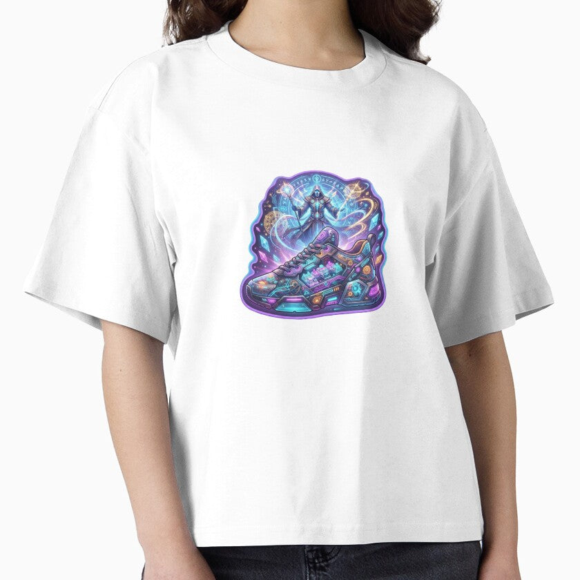 Cyber Mage Futuristic Sneaker Sticker by Imaginarium of Chaos falcon88