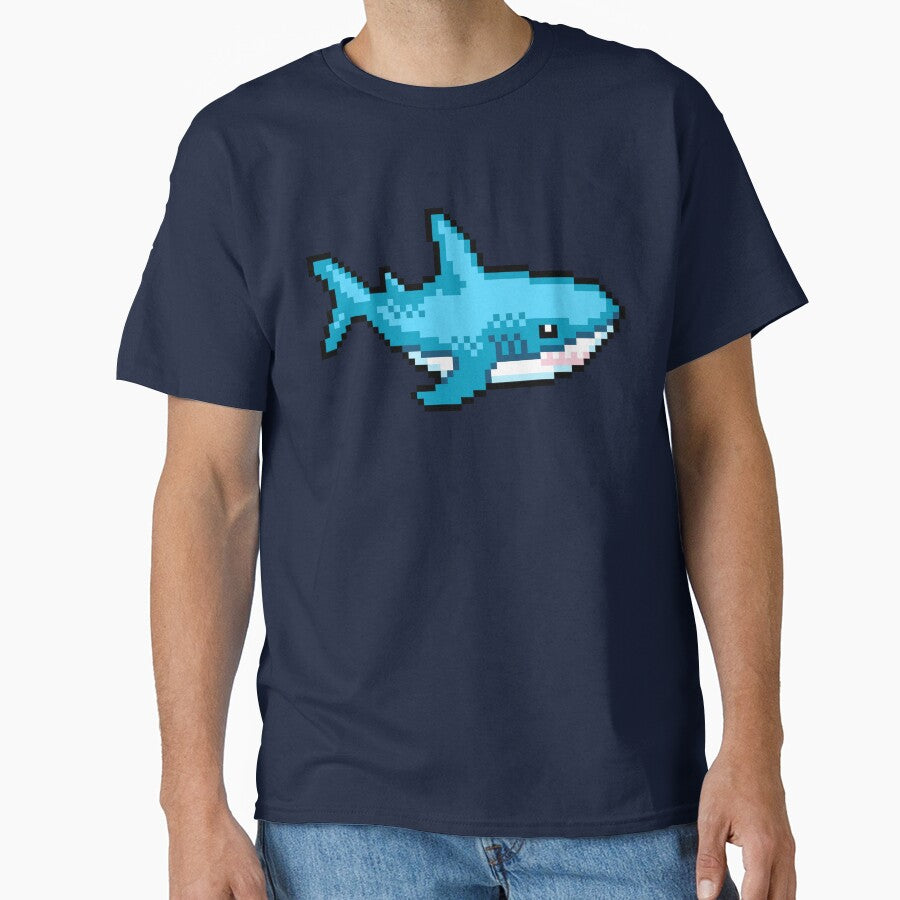 Cute Shark Pixel Art by HeatherUnderground