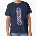 Glowing Neon Barber Pole Retro Vintage Design by Barber MD Culture