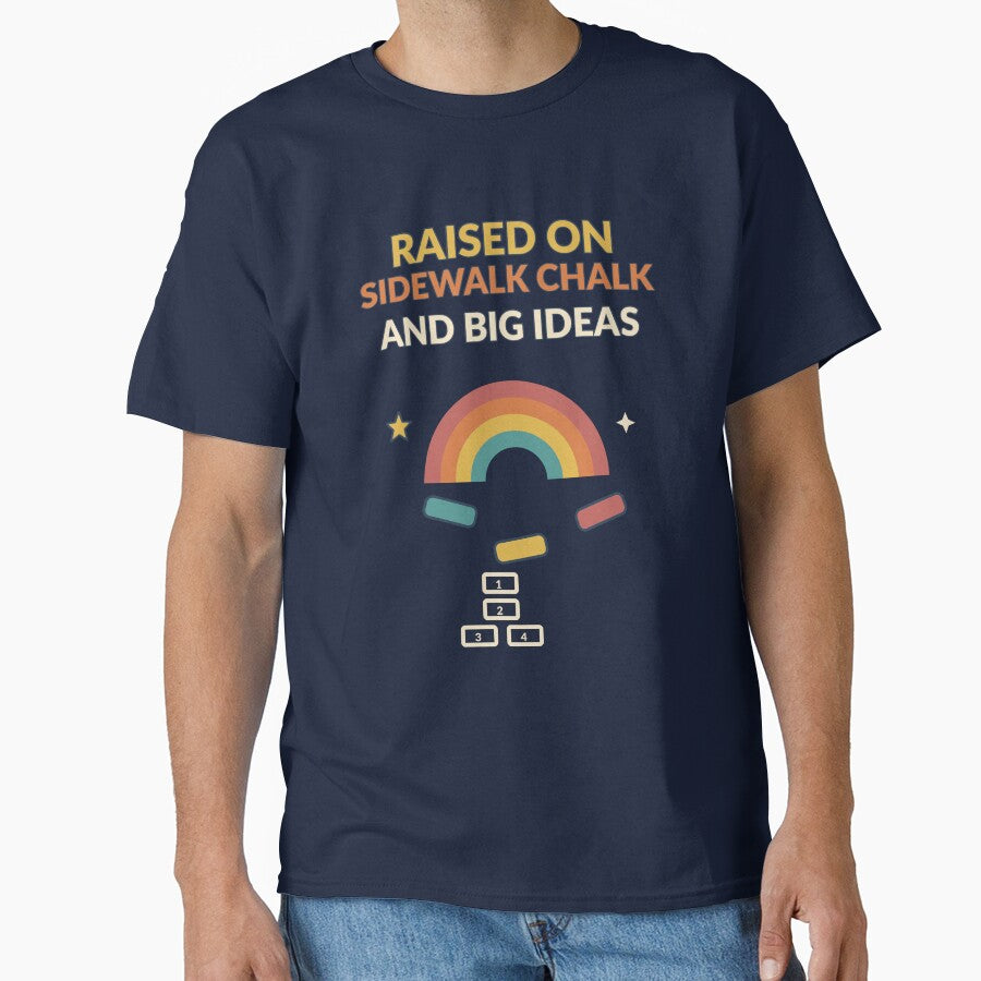 Raised On Sidewalk Chalk and Big Ideas Retro Childhood Design by Nawi32