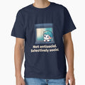 Not Antisocial Selectively Social - Funny Introvert Gift T-Shirt by Art JSMY
