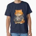 Grumpy Orange Cat in Hoodie | Cute Dark Humor Cat Illustration by Grump and Co